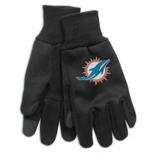 Miami Dolphins Gloves Technology Style Adult Size - WinCraft
