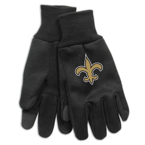 New Orleans Saints Gloves Technology Style Adult Size - WinCraft