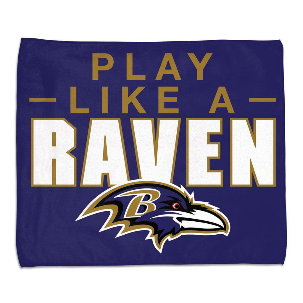 Baltimore Ravens Towel 15x18 Rally Style Full Color - WinCraft