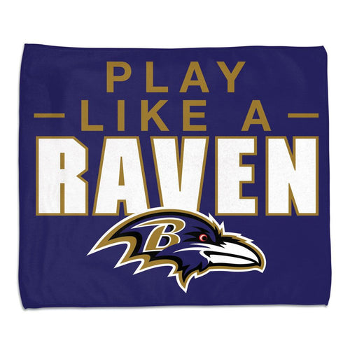 Baltimore Ravens Towel 15x18 Rally Style Full Color - WinCraft