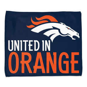 Denver Broncos Towel 15x18 Rally Style Full Color - WinCraft