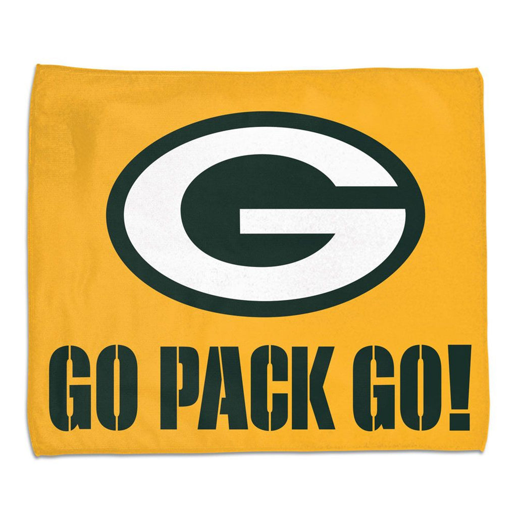 Green Bay Packers Towel 15x18 Rally Style Full Color - WinCraft