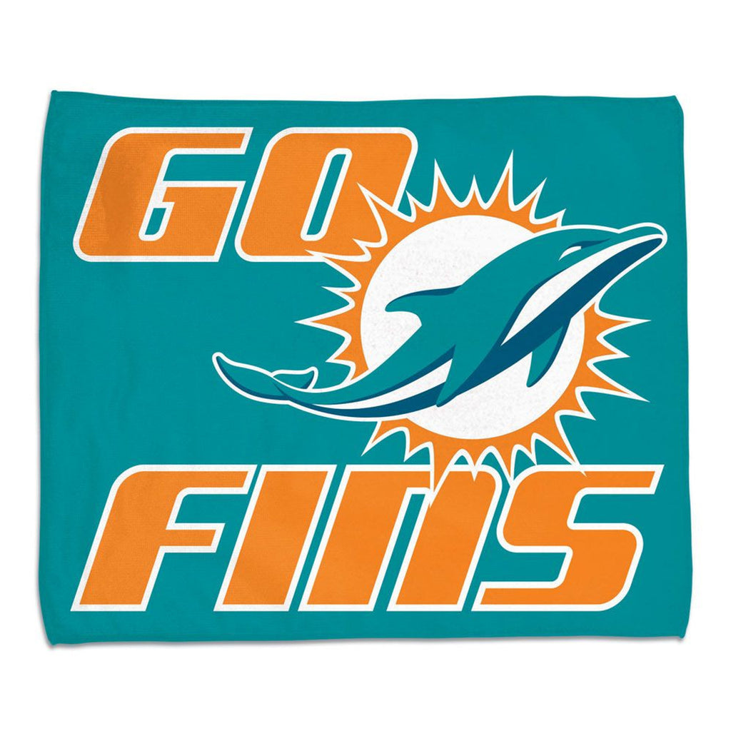 Miami Dolphins Towel 15x18 Rally Style Full Color - WinCraft