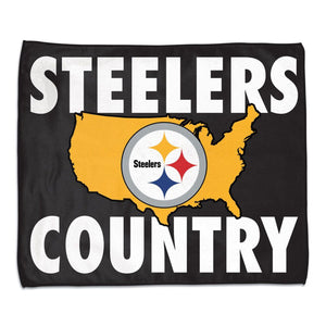 Pittsburgh Steelers Towel 15x18 Rally Style Full Color - WinCraft