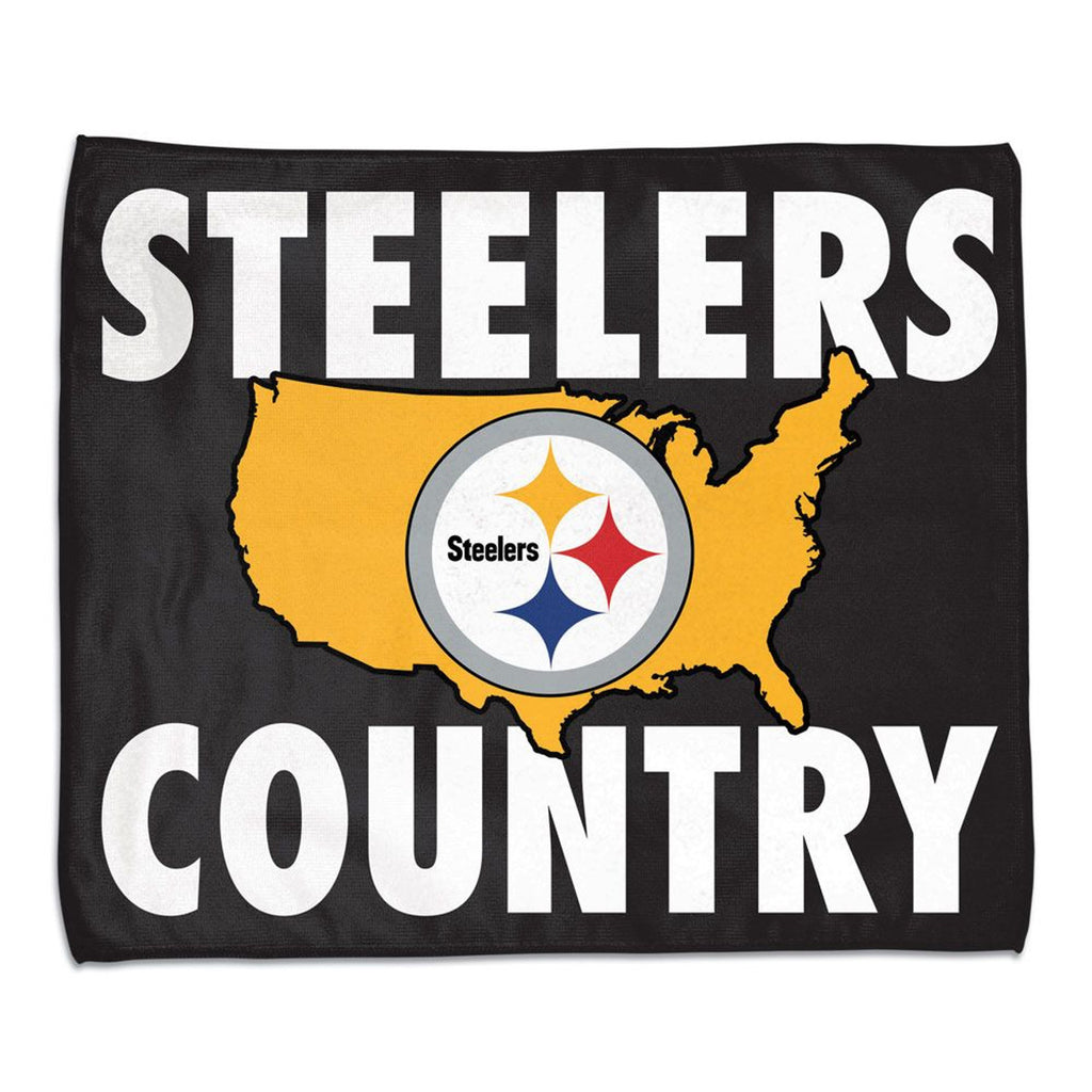Pittsburgh Steelers Towel 15x18 Rally Style Full Color - WinCraft