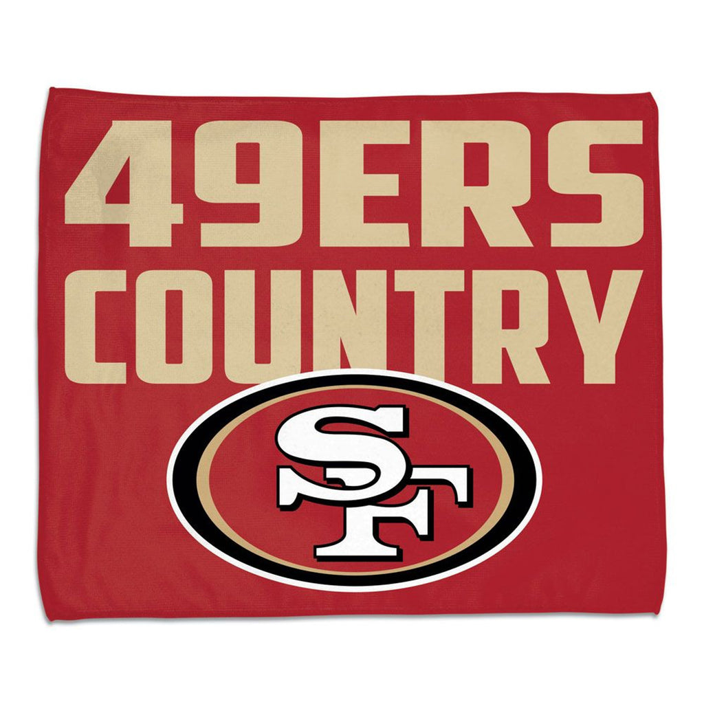 San Francisco 49ers Towel 15x18 Rally Style Full Color Style - WinCraft