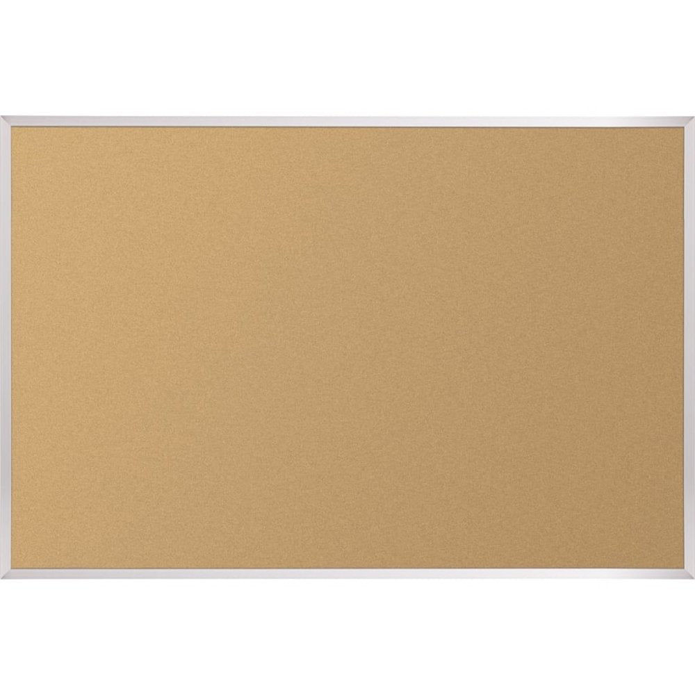 Natural Add - Cork Tackboard - Aluminum Trim - 4 X 10 - Best-Rite