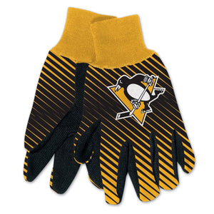 Pittsburgh Penguins Gloves Two Tone Style Adult Size - WinCraft