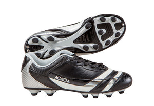 Olympian Athlete STYLE - Thunder Soccer Shoes - Black and Silver  11Y