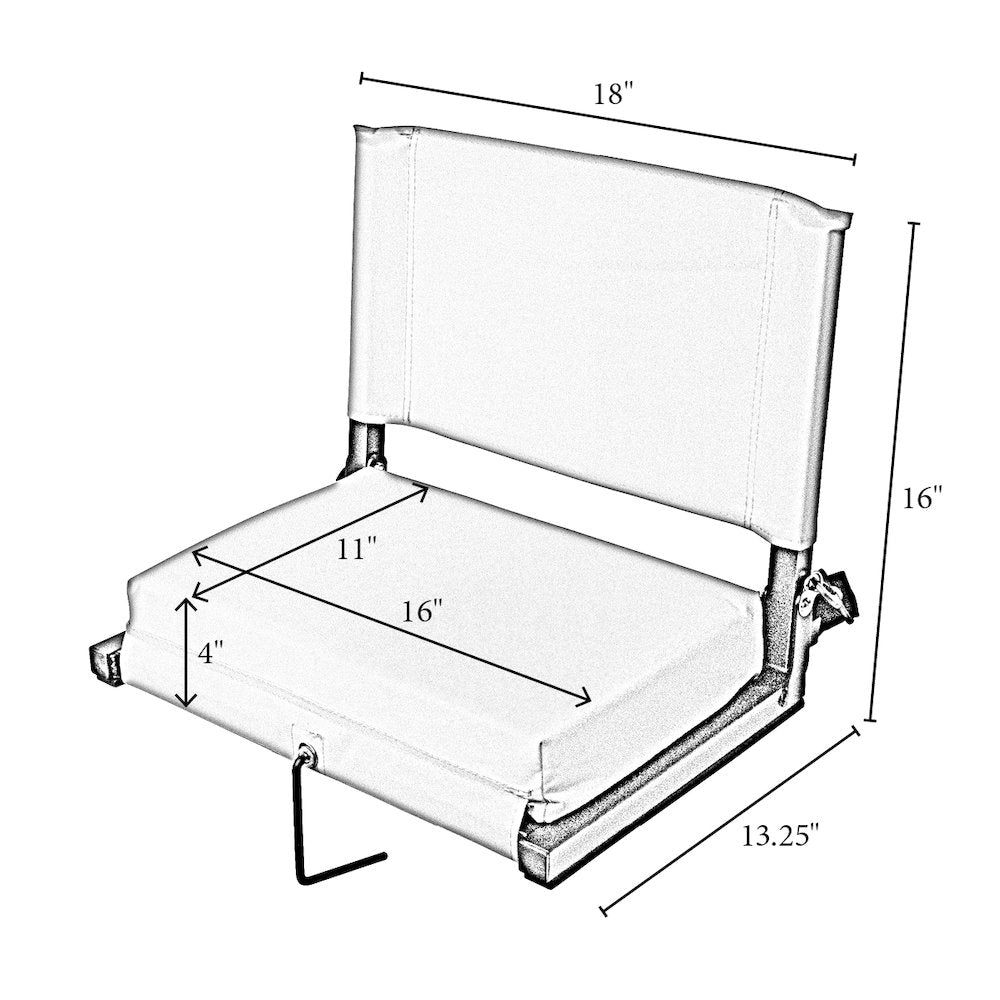 Stadium Chairs for Bleachers w/ Back Support - American Furniture Classics