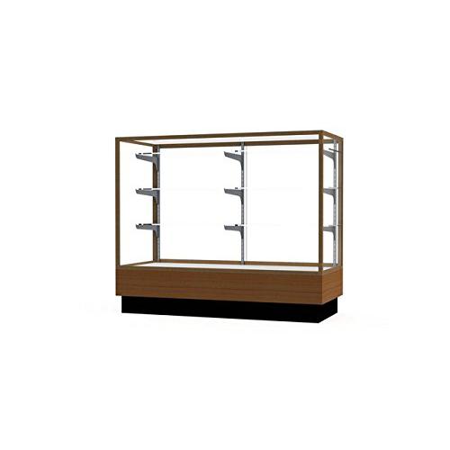 Merchandiser  48''W x 40''H x 20''D  Counter Case,  Champagne Finish, Lt. Oak Base - Waddell