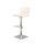 ArmenArtFurniture Armen Art Furniture LCCASWBAWHB201 Cafe Adjustable Brushed Stainless Steel Barstool- White Pu with Walnut Back