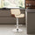 ArmenArtFurniture Armen Living LCLOSWBACRWA London Cream Faux Leather Adjustable Height Swivel Walnut Wood and Chrome Bar Stool
