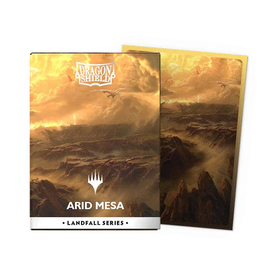 Arcane Tinmen -  Dragon Shield: Magic The Gathering: Landfall Series: Matte Dual Art (Standard Size Licensed Sleeves): Arid Mesa (100Ct)