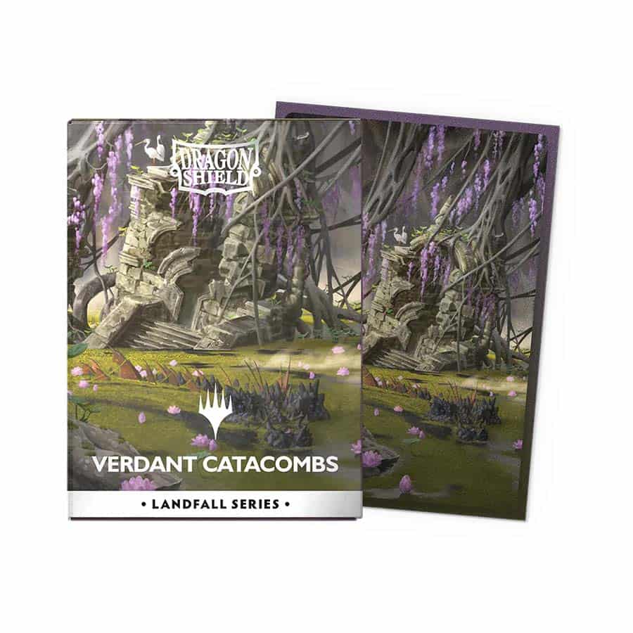 Arcane Tinmen -  Dragon Shield: Magic The Gathering: Landfall Series: Matte Dual Art (Standard Size Licensed Sleeves): Verdant Catacomb (100Ct)