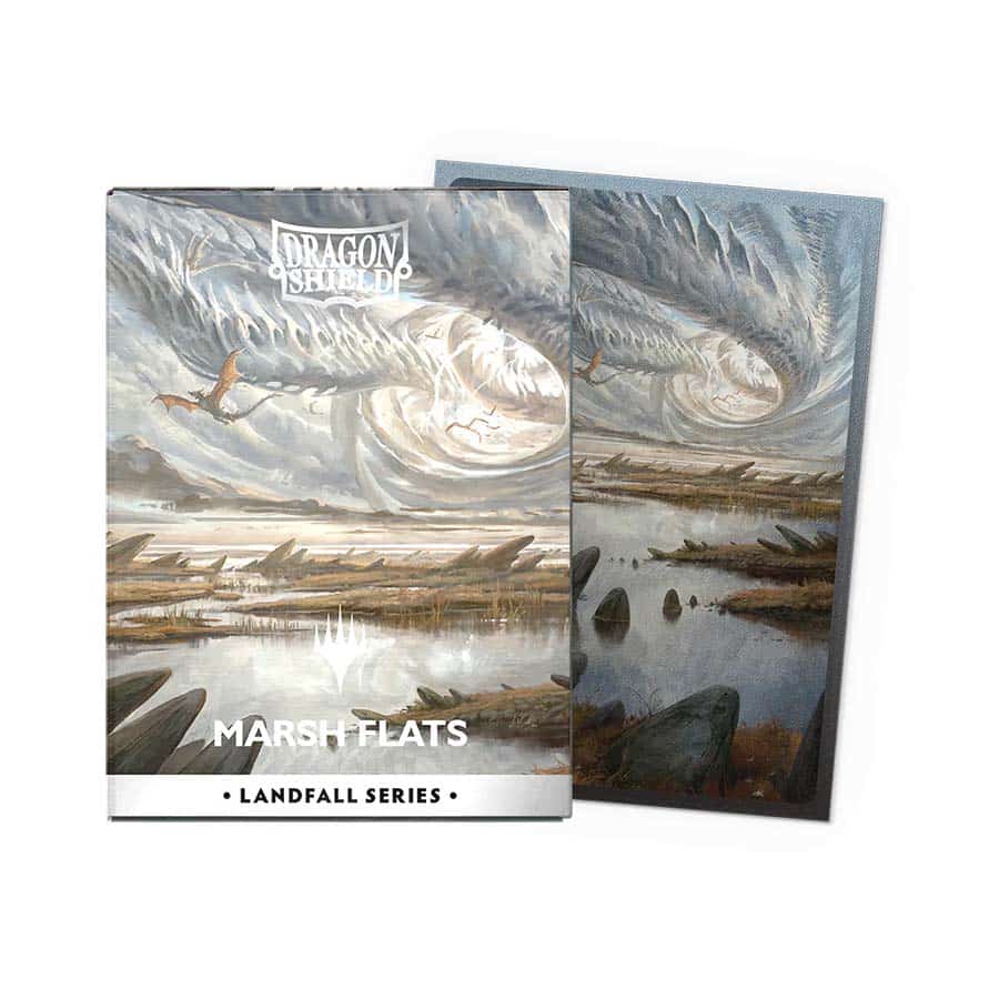 Arcane Tinmen -  Dragon Shield: Magic The Gathering: Landfall Series: Matte Dual Art (Standard Size Licensed Sleeves): Marsh Flats (100Ct)
