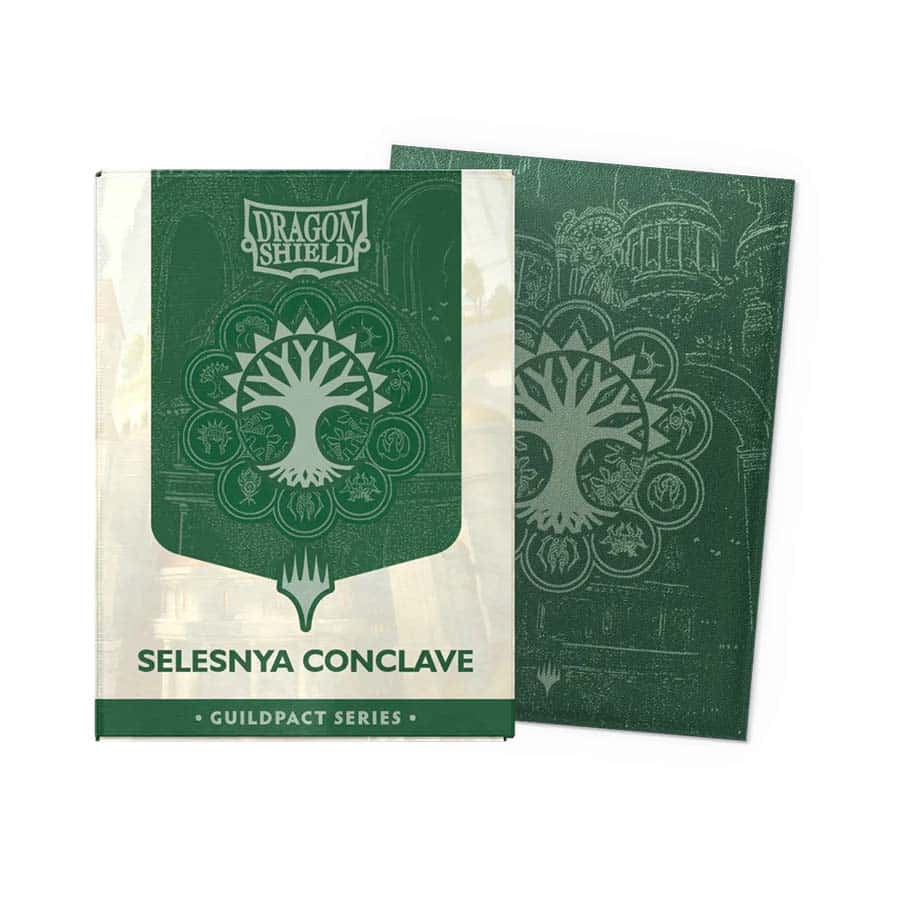 Arcane Tinmen -  Dragon Shield: Magic The Gathering: Guildpact Series: Matte Dual Art (Standard Size Licensed Sleeves): Selesnya Conclave (100Ct) Pre-Order