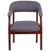 Gray Fabric Luxurious Conference Chair with Accent Nail Trim - Flash Furniture