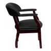 Black LeatherSoft Conference Chair with Accent Nail Trim - Flash Furniture