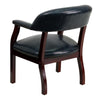 Navy Vinyl Luxurious Conference Chair with Accent Nail Trim - Flash Furniture