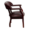 Oxblood Vinyl Luxurious Conference Chair with Accent Nail Trim - Flash Furniture