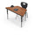 Activity Table - 48'' Trapezoid - Fusion Maple Top Surface - Black Edgeband - BALT