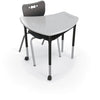 Snap Desk Configurable Student Desking -Gray Nebula Top Surface & Black Edgeband - BALT