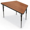 Activity Table - 48'' Trapezoid - Amber Cherry Top Surface - Black Edgeband - BALT
