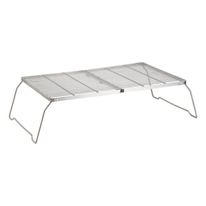 Brentwood  25 x 17 Inch Heavy Duty Stainless Steel Portable Folding Campfire Grill with Carry Bag