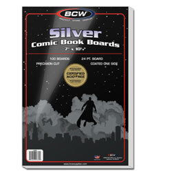 Comics And Art - Bcw Supplies: Backing Boards: Silver Age Comic 100Ct (1-Bbsil)