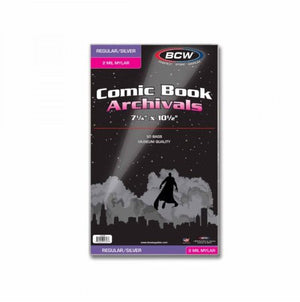 Comics And Art - Bcw Supplies: Silver Age Comic Bags Mylar 2Mm 50Ct (1-Sil-M2)