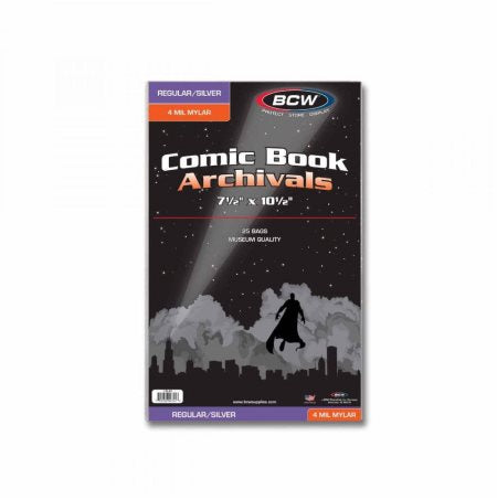 Comics And Art - Bcw Supplies:  Silver Age Comic Bags Mylar 4Mm (1-Sil-M4)