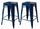 AmeriHome BS24BLUE Loft Blue 24 in. Metal Bar Stool - 2 Piece
