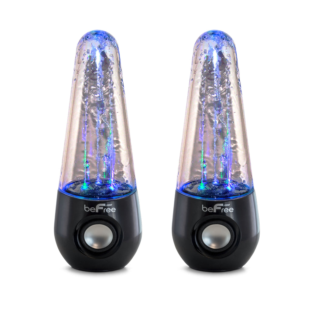 Befree Sound beFree Sound Bluetooth LED Dancing Water Multimedia Speakers in Black