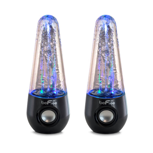 Befree Sound beFree Sound Bluetooth LED Dancing Water Multimedia Speakers in Black