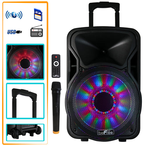 Befree Sound beFree Sound 12 Inch Bluetooth Rechargeable Party Speaker With Illuminatiing Lights - Factory Reconditioned