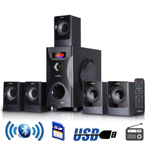 Befree Sound beFree Sound 5.1 Channel Surround Sound Bluetooth Speaker System in Black