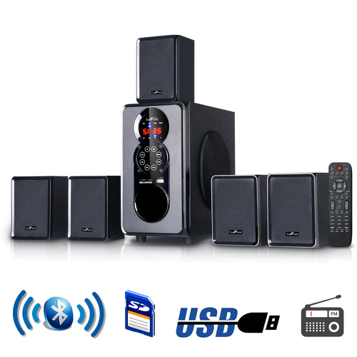 Befree Sound beFree Sound 5.1 Channel Surround Sound Bluetooth Speaker System in Black