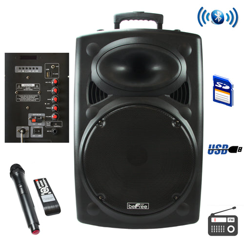 Befree Sound beFree Sound 15 Inch Bluetooth Powered Portable PA Speaker