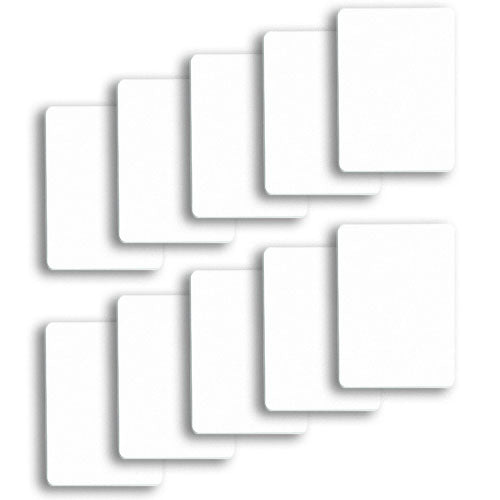 Brybelly Holdings GCUT-101-10 Set of 10 White Plastic Poker Size Cut Cards