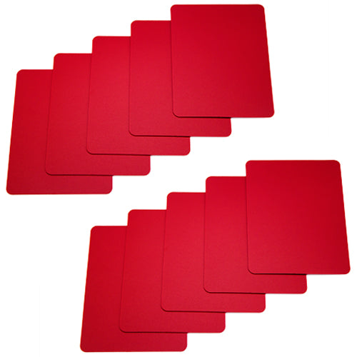 Brybelly Holdings GCUT-103-10 Set of 10 Red Plastic Poker Size Cut Cards