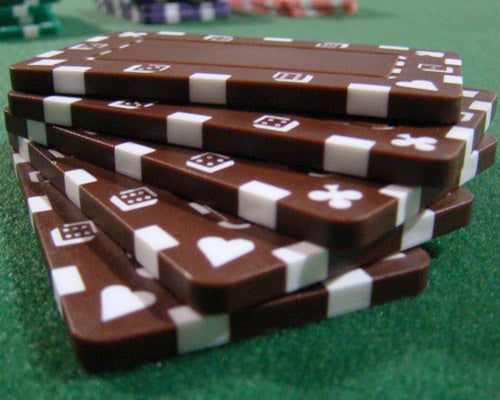 Brybelly Holdings PCB-2103 5 Brown Rectangular Poker Chips