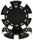 Brybelly Holdings CPSD-BLACK-25 Roll of 25 - Striped Dice 11.5 gram - Black