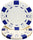 Brybelly Holdings CPSD-White-25 Roll of 25 - Striped Dice 11.5 gram - White