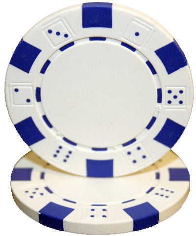 Brybelly Holdings CPSD-White-25 Roll of 25 - Striped Dice 11.5 gram - White