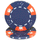 Brybelly Holdings CPCD-BLUE-25 Roll of 25 - Crown & Dice 3 Tone 14 gram - Blue