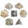Brybelly Holdings GDIC-1910 Handmade Stone Polyhedral Dice  Gray Agate - Set of 7