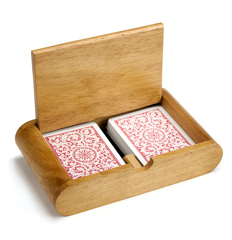 Brybelly Holdings GPLA-001 2 Deck - Poker & Bridge Size - Wooden Card Box