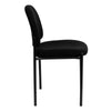 Comfort Black Fabric Stackable Steel Side Reception Chair - Flash Furniture