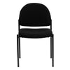 Comfort Black Fabric Stackable Steel Side Reception Chair - Flash Furniture